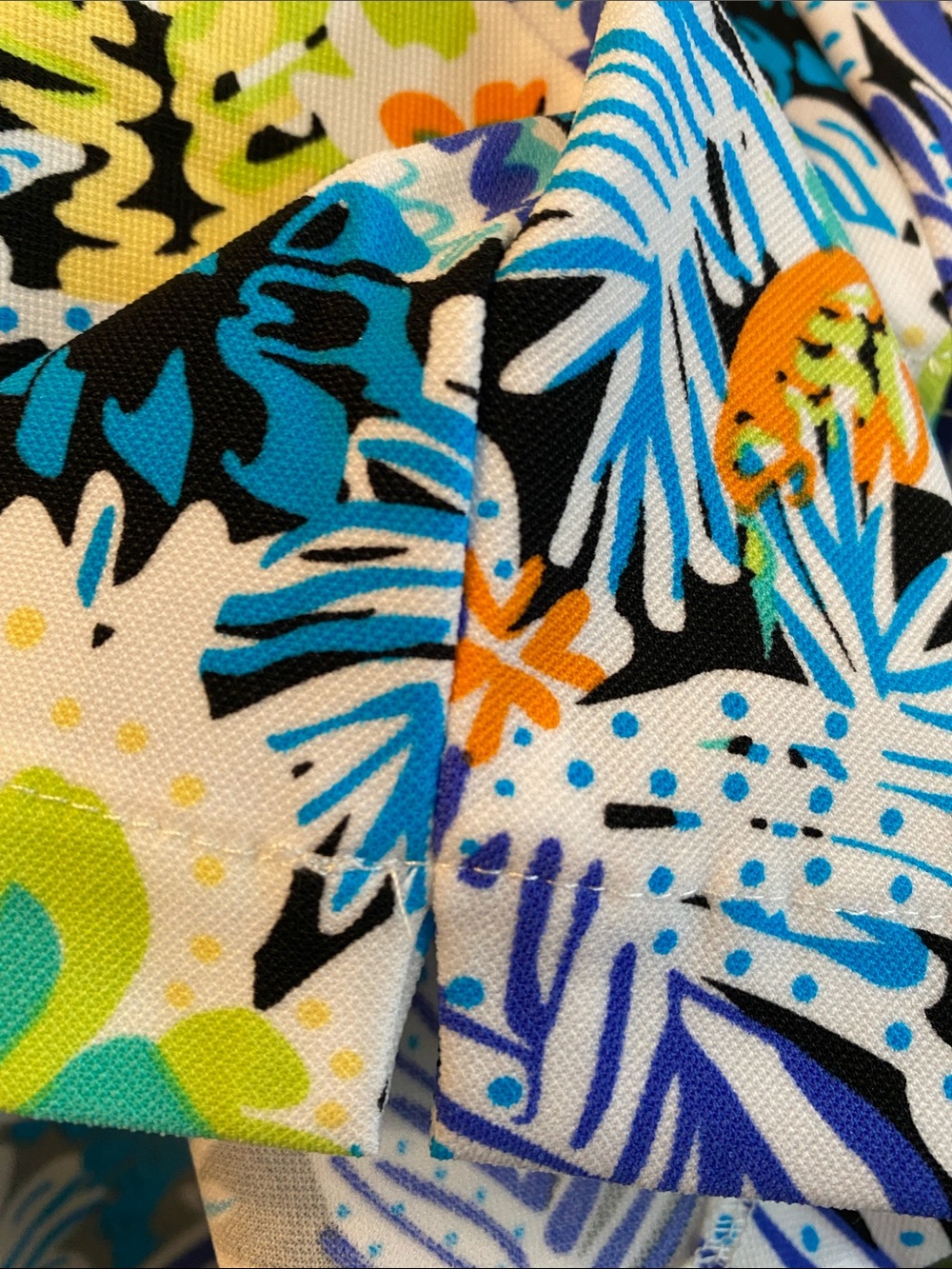 Lulu B stretch shorts tropical jungle leaf print pockets sports athletic beach - Picture 9 of 10